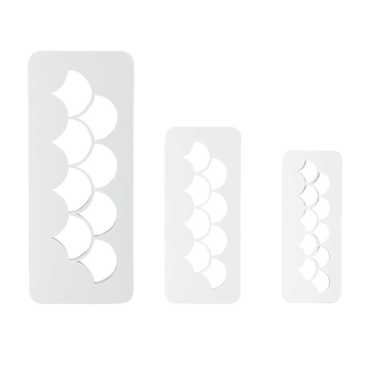 PME Geometric Multicutters -Set of 3 -FISH/MERMAID SCALES -Σετ 3τεμ Πολλαπλό Κουπ πατ Λέπια