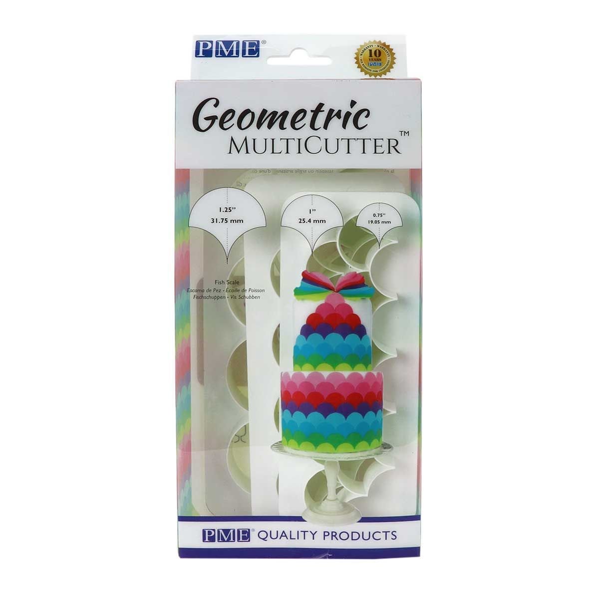 PME Geometric Multicutters -Set of 3 -FISH/MERMAID SCALES -Σετ 3τεμ Πολλαπλό Κουπ πατ Λέπια