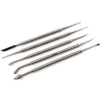 Dekofee Modelling Tools -Professional Set Stainless Steel Pack of 5 - Επαγγελματικά Ανοξείδωτα Εργαλεία Υψηλής Ποιότητας - 5τεμ