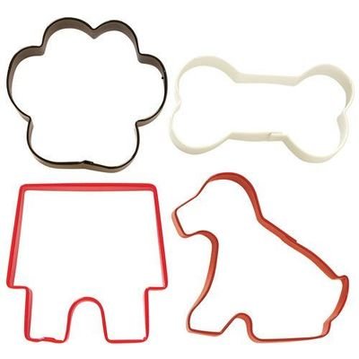 Wilton Cookie Cutter Set of 4 -PET DOG THEMED - Σετ 4τεμ Κουπ πατ με Θέμα Σκυλάκι