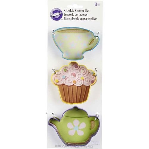 Wilton Cookie Cutter Set of 3 -TEA PARTY -Σετ 3τεμ Κουπ πατ Πάρτυ με Τσαΐ