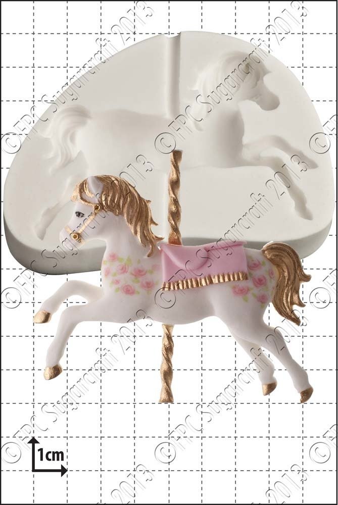 FPC Silicone Mould -CAROUSEL HORSE -Καλούπι Σιλικόνης Αλογάκι Καρουζέλ