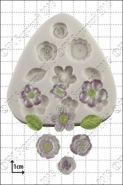 FPC Silicone Mould -FLOWER DECORATIONS -Καλούπι Σιλικόνης Διακοσμητικά Λουλουδάκια