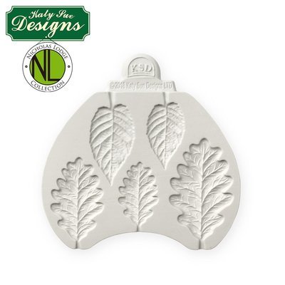 Katy Sue Silicone Mould -BLACKBERRY &amp; OAK LEAVES -Καλούπι Σιλικόνης Φύλλα Bατόμουρου &amp; Bελανιδιάς