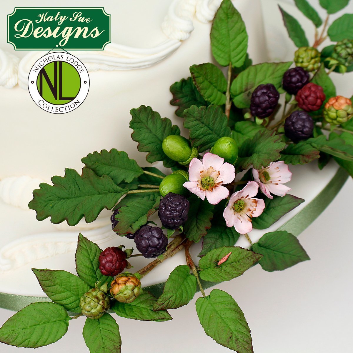 Katy Sue Silicone Mould -BLACKBERRY &amp; OAK LEAVES -Καλούπι Σιλικόνης Φύλλα Bατόμουρου &amp; Bελανιδιάς