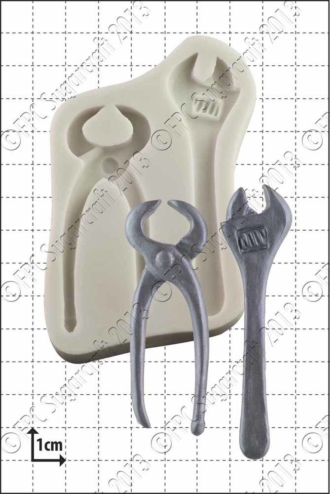 FPC Silicone Mould -WRENCH &amp; PINCERS -Καλούπι Σιλικόνης Γαλλικό Κλειδί &amp; Τσιμπίδα