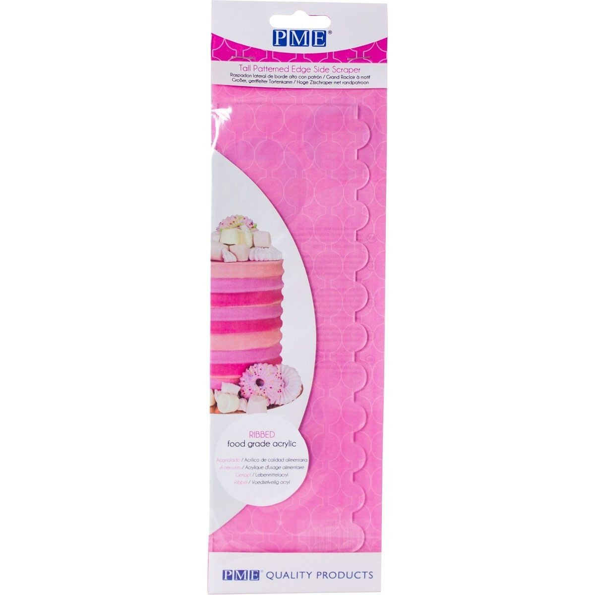 PME Scraper -Tall Patterned Edge -RIBBED -Ψηλή Σπάτουλα/Ξύστρα με Ανάγλυφες Ρίγες 25εκ