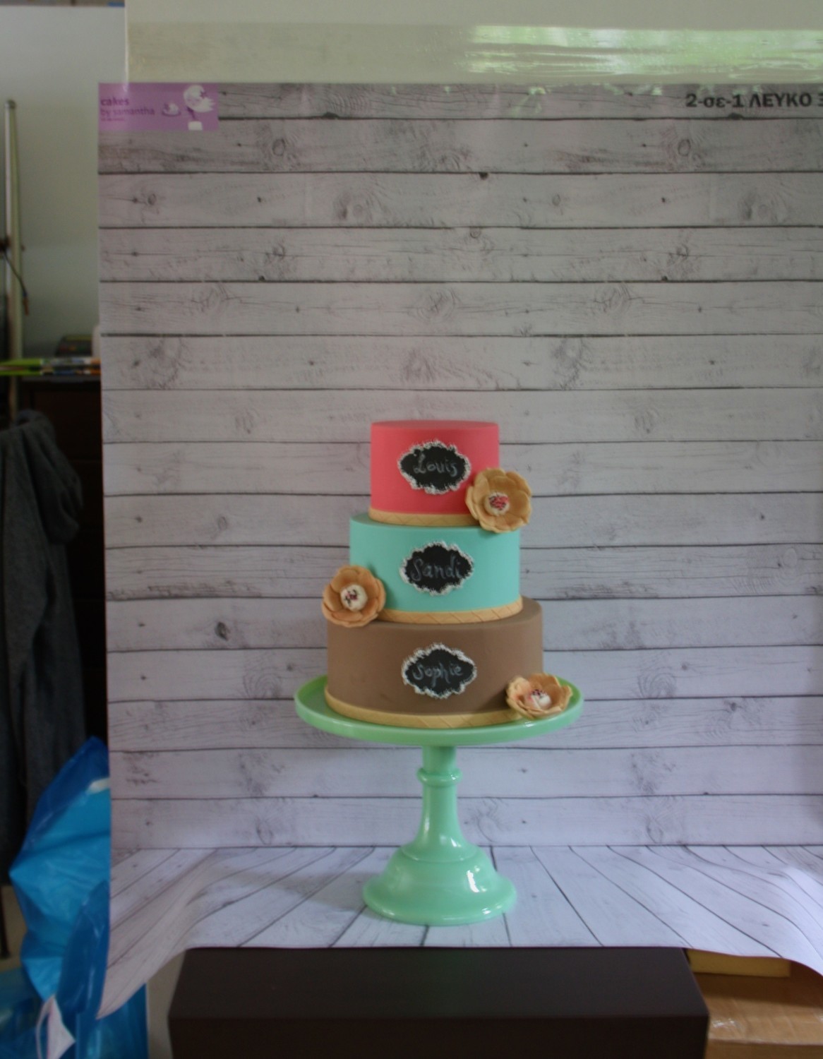 SweetDrops by Cakes By Samantha -Φόντο Φωτογραφίας -Pink Stripe 90x120εκ