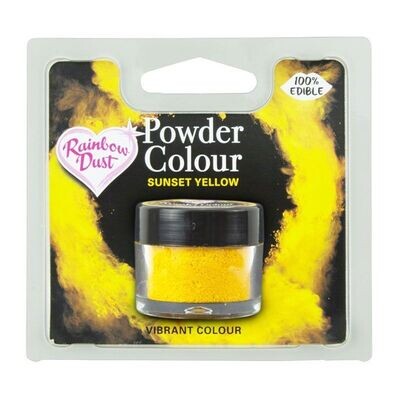 Rainbow Dust Edible Dust -Matt SUNSET YELLOW -Βρώσιμη Σκόνη Ματ Κίτρινο του Ηλιοβασιλέματος