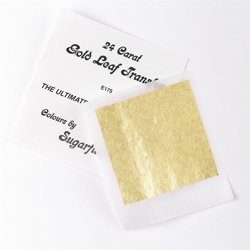 Sugarflair Transfer Gold Leaf -24 CARAT GOLD x1 - Βρώσιμο φύλλο χρυσού 24 καρατίων 8x8εκ