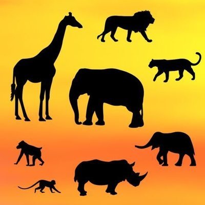 SALE!!! Patchwork Cutters -SAFARI SILHOUETTE SET - Κουπ πατ Σαφάρι