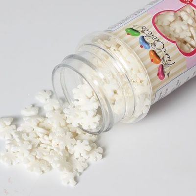 FunCakes Sprinkles -SNOWFLAKES -WHITE -Μείγμα Ζαχαρωτών Λευκές Χιονονιφάδες 50γρ