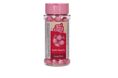 FunCakes Soft Pearls Pink 10mm - 70 g-Μεγάλες Σοκολατένιες Πέρλες Ροζ