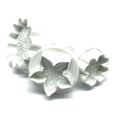 Dekofee Plunger Cutters -FLOWER MIX - Σετ 3τεμ κουπ πατ με Εκβολέα Διάφορα Λουλούδια