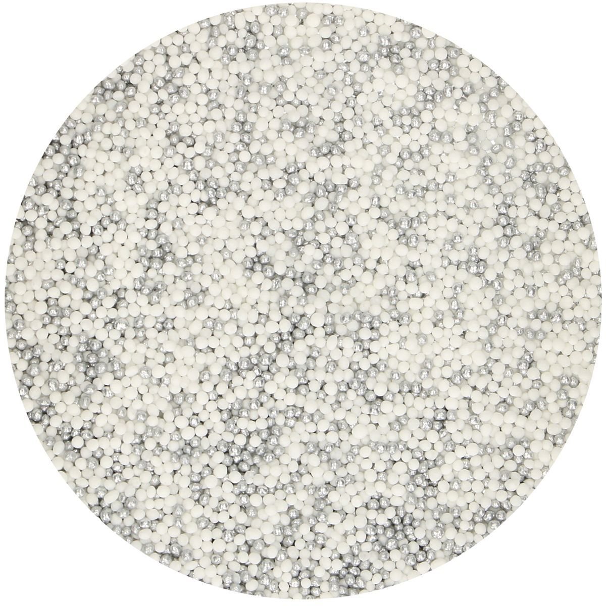 FunCakes Nonpareils -SILVER &amp; WHITE - Κας-Κας Ασημί &amp; Λευκό 80γρ