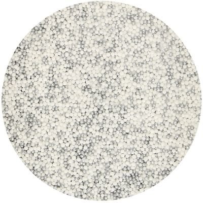 FunCakes Nonpareils -SILVER &amp; WHITE - Κας-Κας Ασημί &amp; Λευκό 80γρ