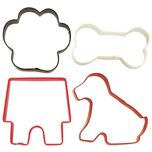 SALE!!! Wilton Cookie Cutter Set of 4 -PET DOG THEMED - Σετ 4τεμ Κουπ πατ με Θέμα Σκυλάκι-