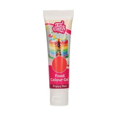 FunCakes FunColours GEL -POPPY RED - Χρώμα Τζελ - Κόκκινο παπαρούνας 30γρ