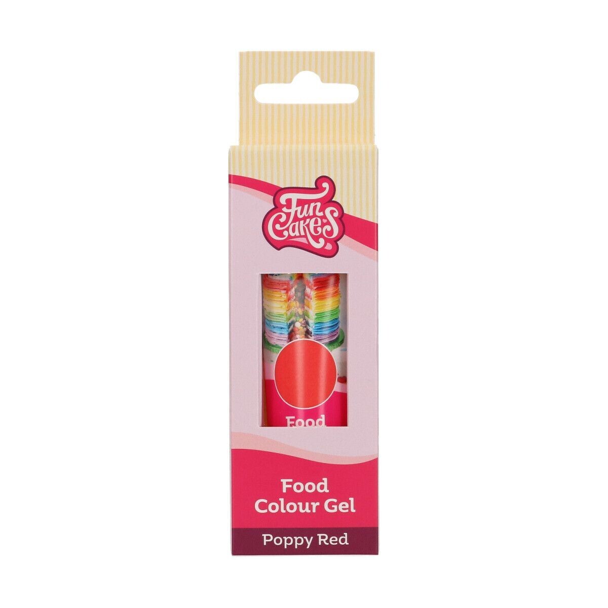 FunCakes FunColours GEL -POPPY RED - Χρώμα Τζελ - Κόκκινο παπαρούνας 30γρ