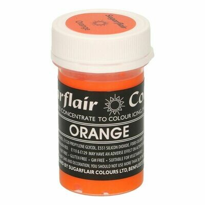 Sugarflair Paste Colours -ORANGE (PASTEL) -Χρώμα σε Πάστα -Παστέλ Πορτοκαλί 25γρ