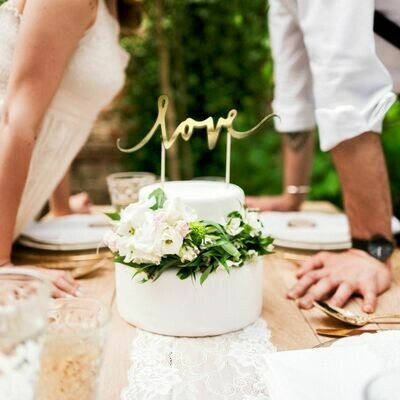 PartyDeco Cake Topper 'Love' - GOLD -Τόπερ Τούρτας Χρυσό 'Love' ∞∞∞