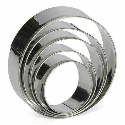 SALE!!! Patisse Cookie Cutters -ROUND/CIRCLES 5 τεμ. - Σετ 5τεμ Κουπ πατ Στρογγυλά/Κύκλοι