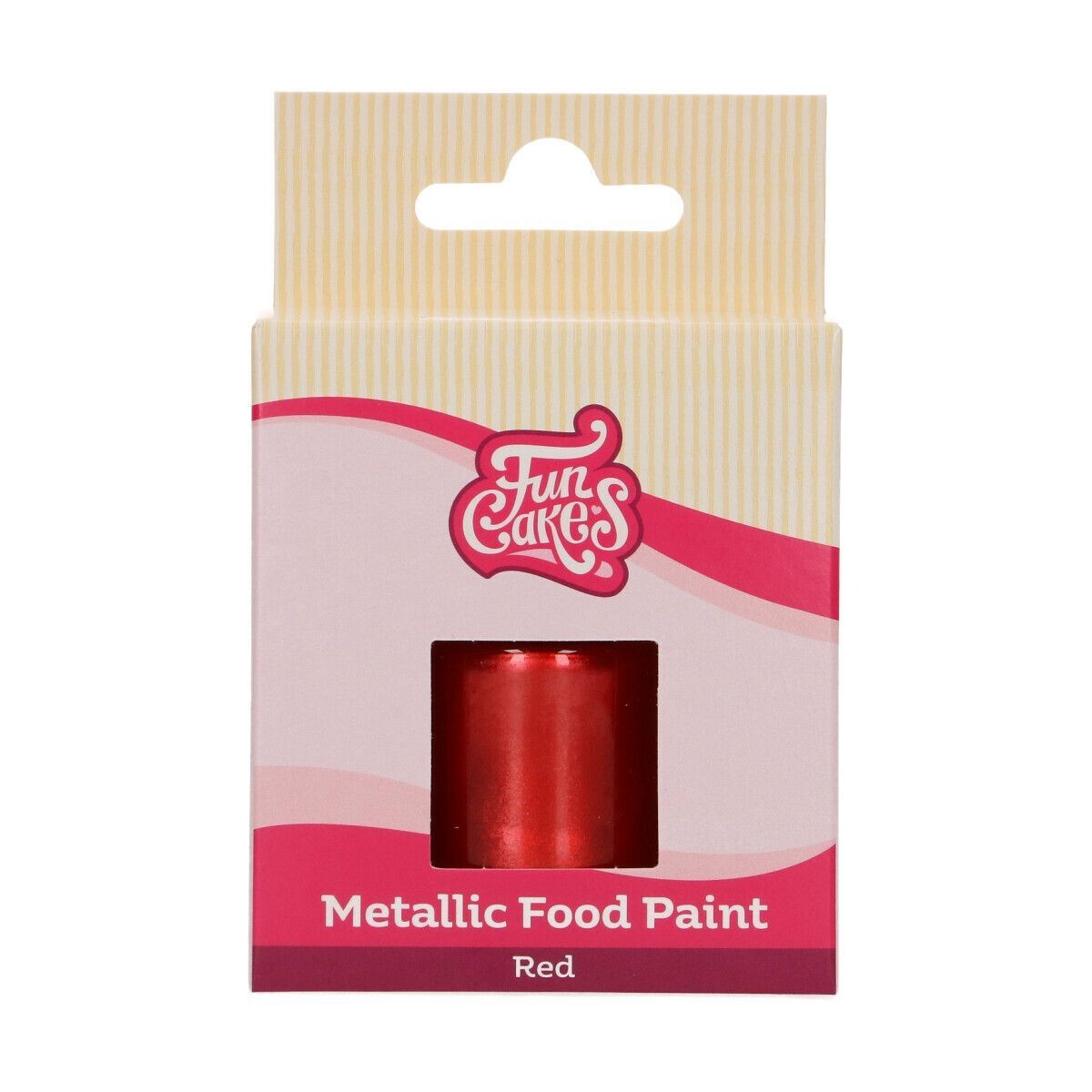 FunCakes Edible Metallic Food Paints -RED -Μεταλλικό Βρώσιμο Χρώμα Ζωγραφικής - Κόκκινο  30ml