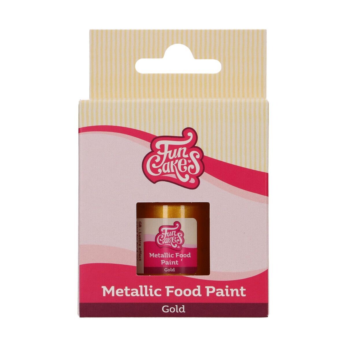 FunCakes Edible Metallic Food Paints -GOLD -Μεταλλικό Βρώσιμο Χρώμα Ζωγραφικής - Χρυσό 30ml