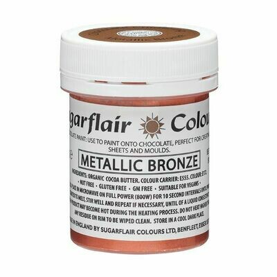 Sugarflair Chocolate PAINT -METALLIC BRONZE 35g - Χρώμα Ζωγραφικής Σοκολάτας Μπρονζέ μεταλλικό