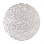 Cake Drum ROUND Silver 33cm (13") - Ασημένια Στρογγυλή Βάση 33εκ - Πάχος 1,3εκ