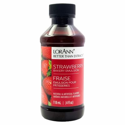 Lorann Bakery Emulsion -STRAWBERRY -Γαλάκτωμα Ζαχαροπλαστικής - Φράουλα 118ml