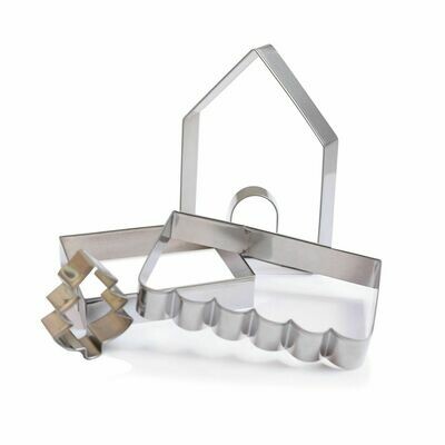 Scrapcooking Cookie Cutter Gingerbread House Set of 5 pieces - Σετ 5τεμ κουπ πατ για Μπισκοτόσπιτο ∞∞∞