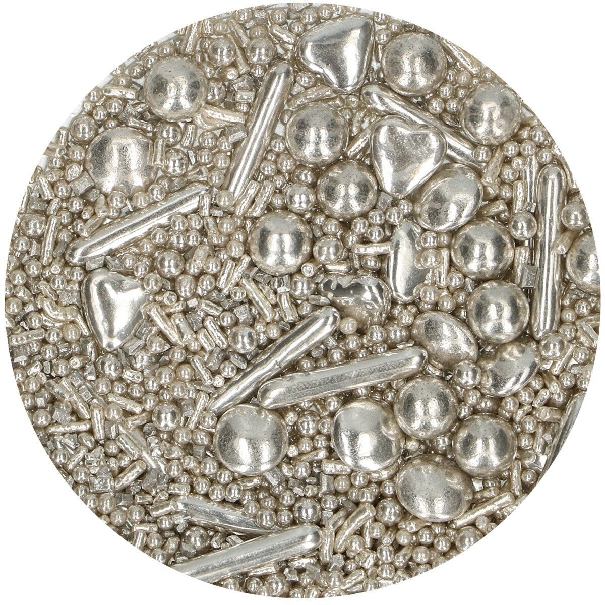 FunCakes Sprinkle Mix 65γρ -SILVER MEDLEY - Μείγμα Ζαχαρωτών Ασημένιο