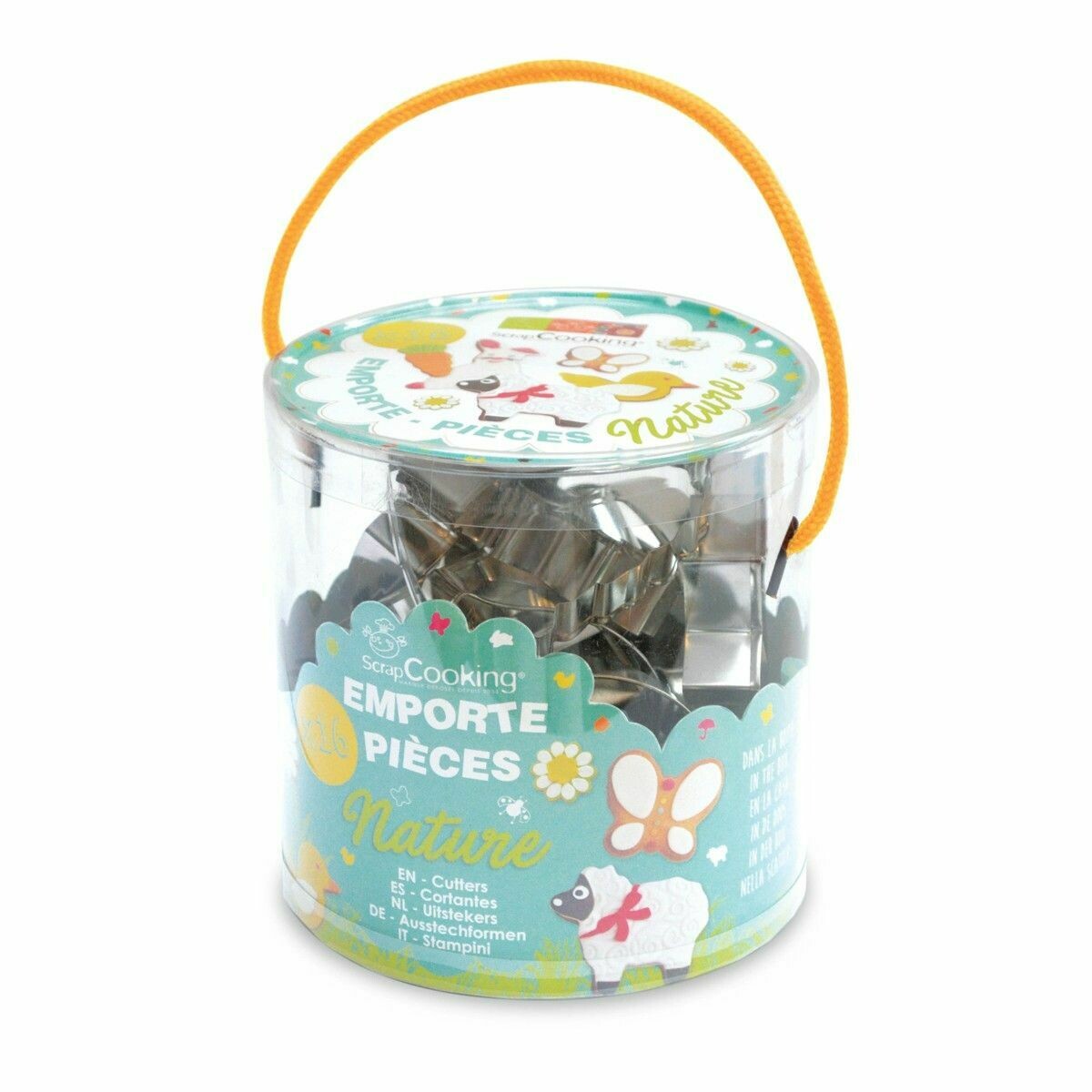 SALE!!! ScrapCooking Tub of Cookie Cutters -NATURE - Σετ 16 τεμ μεταλλικά κουπ πατ με θέμα τη Φύση