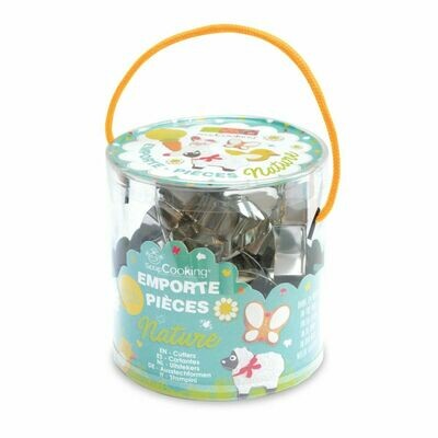 SALE!!! ScrapCooking Tub of Cookie Cutters -NATURE - Σετ 16 τεμ μεταλλικά κουπ πατ με θέμα τη Φύση
