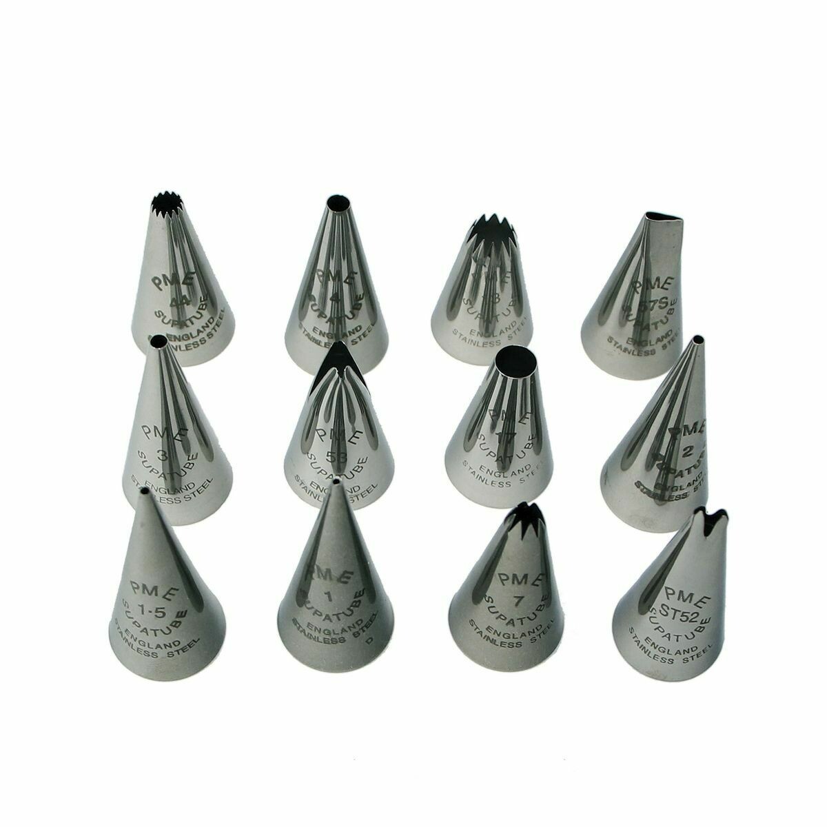 SALE!!! PME Supatubes Set of 12 - Σετ μύτες κορνέ διάφορα σχέδια