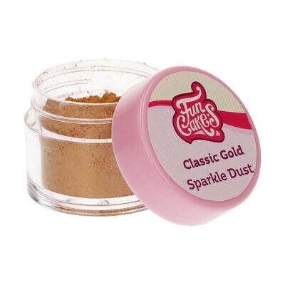 FunCakes Edible Dust -SPARKLE -CLASSIC GOLD - Βρώσιμη Σκόνη - Λαμπερό Χρυσό