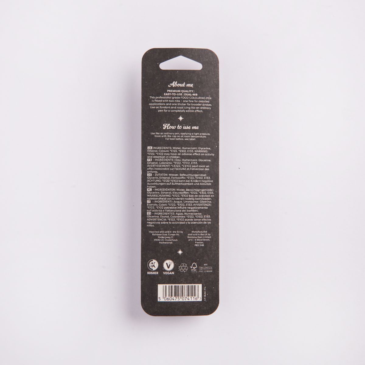 Rainbow Dust Food Pen -BLACK -Μαρκαδόρος Με Δύο Άκρες -Μαύρος