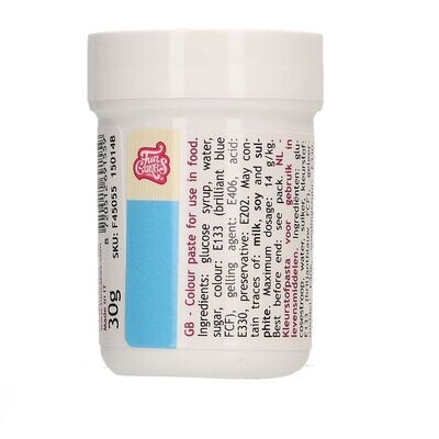 FunCakes FunColours PASTE -SKY BLUE - Χρώμα σε Πάστα - Μπλε του Ουρανού/Γαλάζιο 30γρ