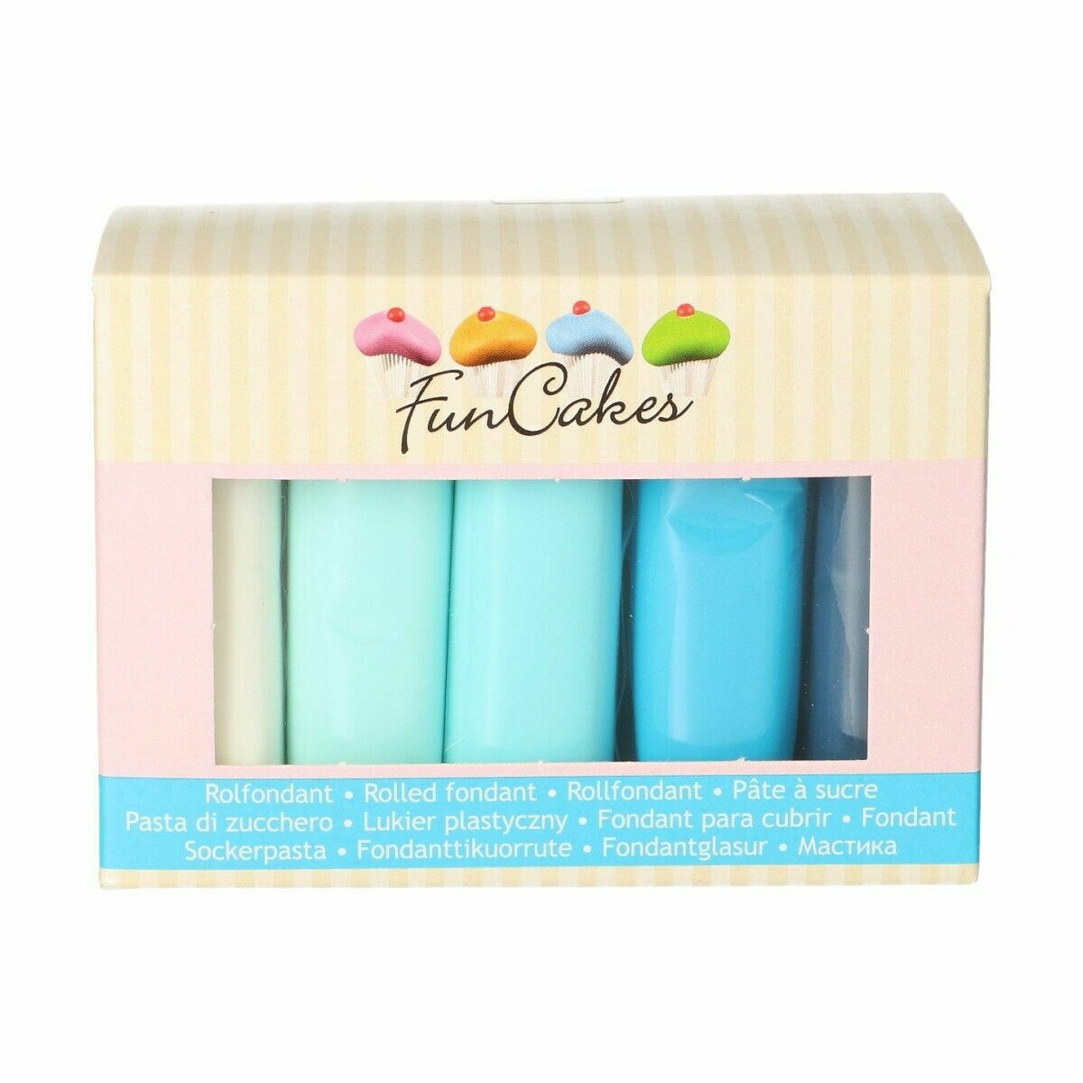 FunCakes Fondant -MULTIPACK -BLUE COLOUR PALETTE 5x100g - Σετ με 5 Ζαχαρόπαστες σε Αποχρώσεις του Μπλε
