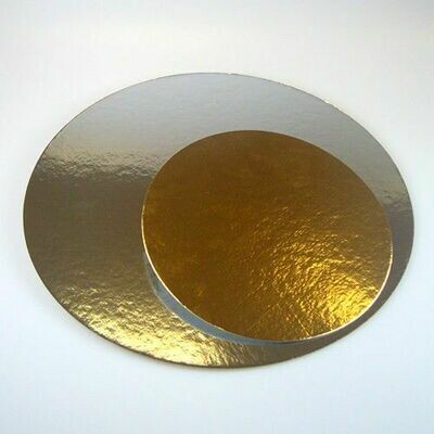 Classic Silver/Gold Cake Disk -ROUND 15εκ (6") - Λεπτός Ασημένιος/Χρυσός Δίσκος - Στρογυλλός 15εκ