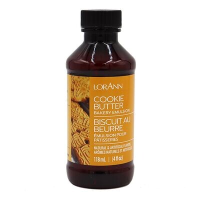 Lorann Bakery Emulsion -COOKIE BUTTER -Γαλάκτωμα Ζαχαροπλαστικής Διάφορα Μπαχαρικά 118ml