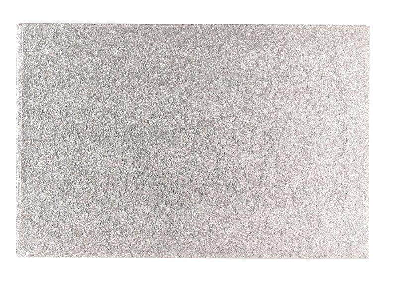 Cake Drum RECTANGLE Silver (16''x12'') - Ασημένια Ορθογώνια Βάση - 40x30εκ