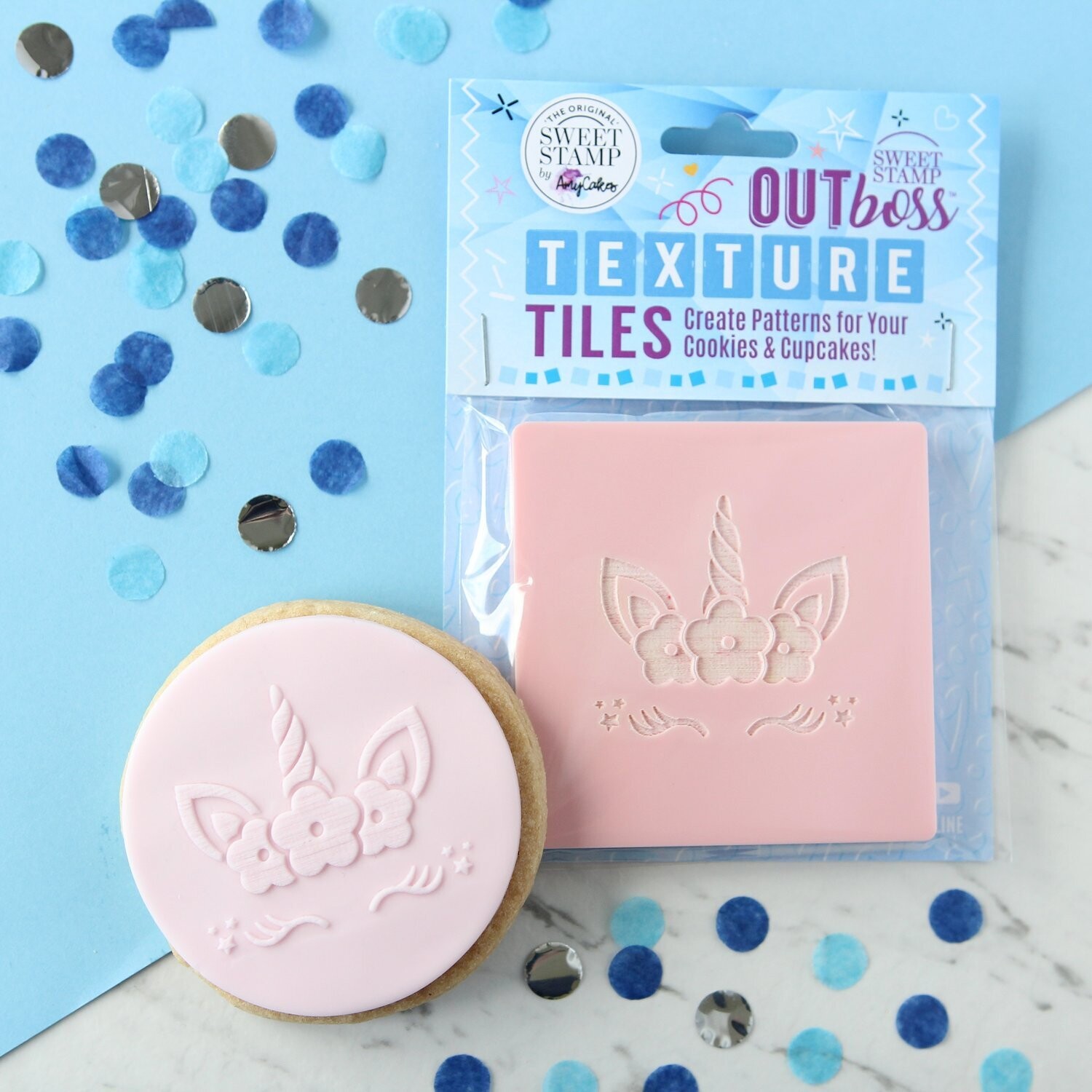 SALE!!! Sweet Stamp -OUTboss Expressions -UNICORN -FLORAL - Σφραγίδα Μονόκερος