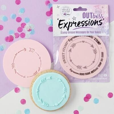 SALE!!! Sweet Stamp -OUTboss Expressions -BOHO FRAME - Σφραγίδα Στεφάνι Βέλος-Καρδιά