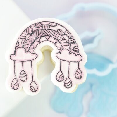 SALE!!! Sweet Stamp -OUTboss Stamp 'n Cut -TEXTURED RAINBOW - Κουπ Πατ και Σφραγίδα Ουράνιο Τόξο