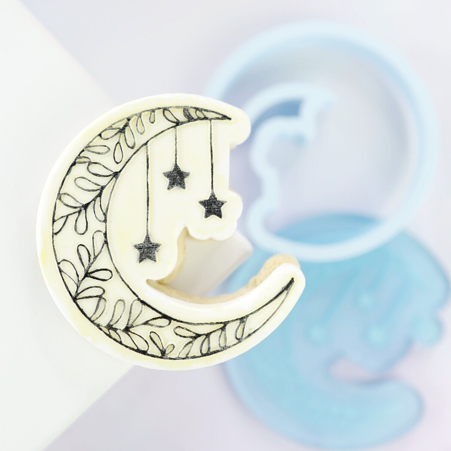 SALE!!! Sweet Stamp -OUTboss Stamp 'n Cut -MOON - Κουπ Πατ και Σφραγίδα Φεγγαράκι