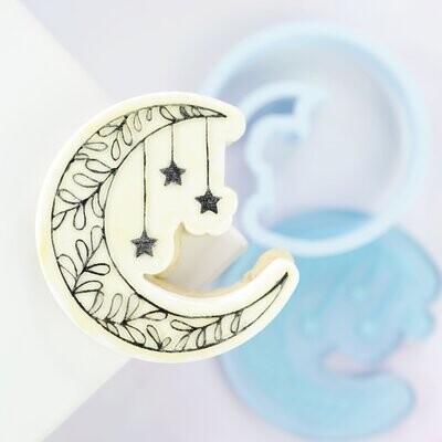 SALE!!! Sweet Stamp -OUTboss Stamp 'n Cut -MOON - Κουπ Πατ και Σφραγίδα Φεγγαράκι