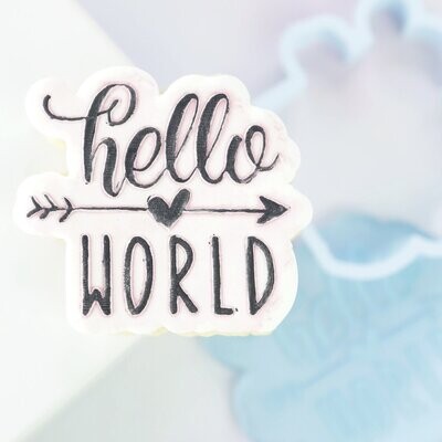 SALE!!! Sweet Stamp -OUTboss Stamp 'n Cut - HELLO WORLD - Κουπ Πατ και Σφραγίδα  HELLO WORLD
