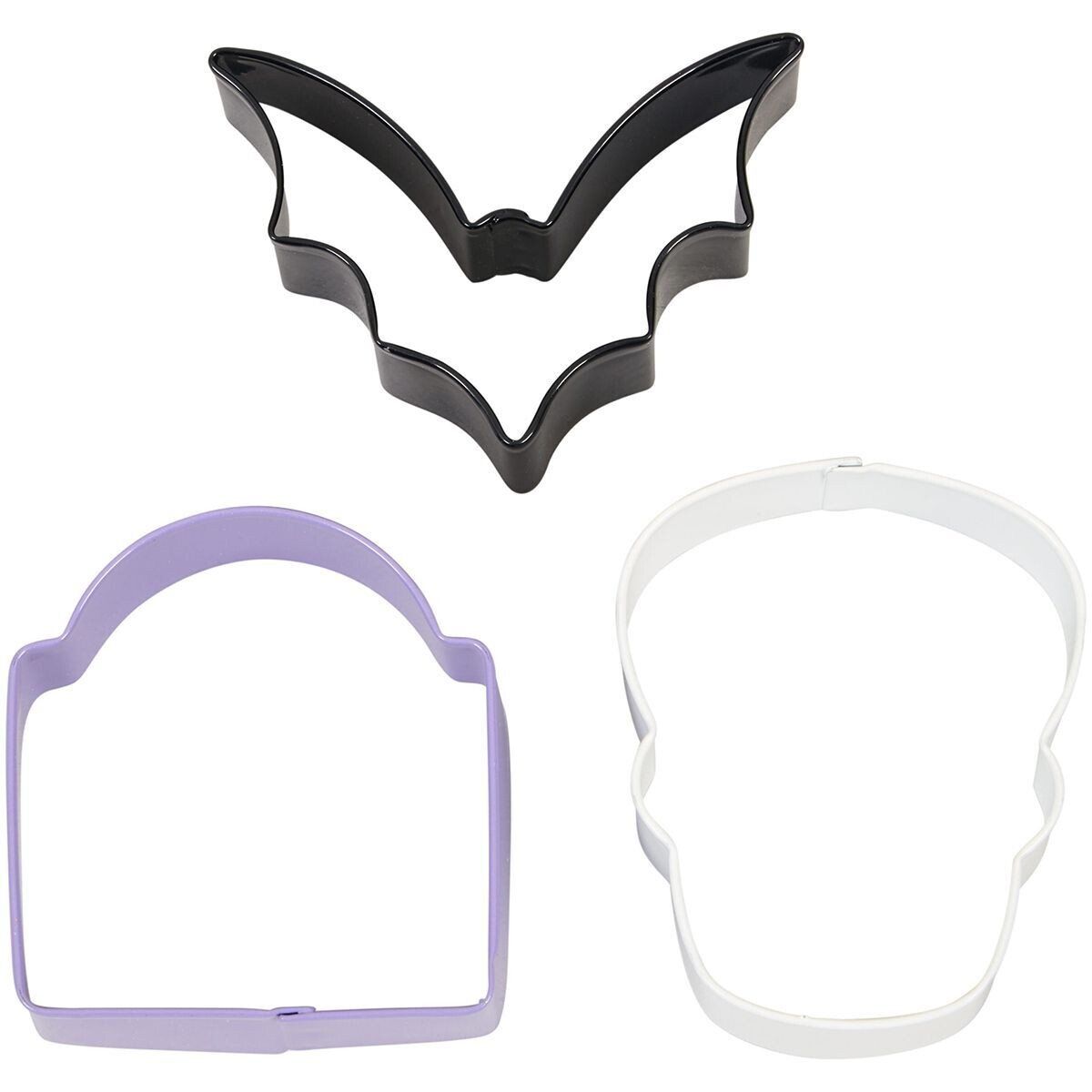 SALE!!! Wilton HALLOWEEN Cookie Cutter Bat-Tombstone-Skull 3 τμχ - Σετ 3τεμ Κουπ πατ Νυχτερίδα, Ταφόπλακα, Νεκροκεφαλή